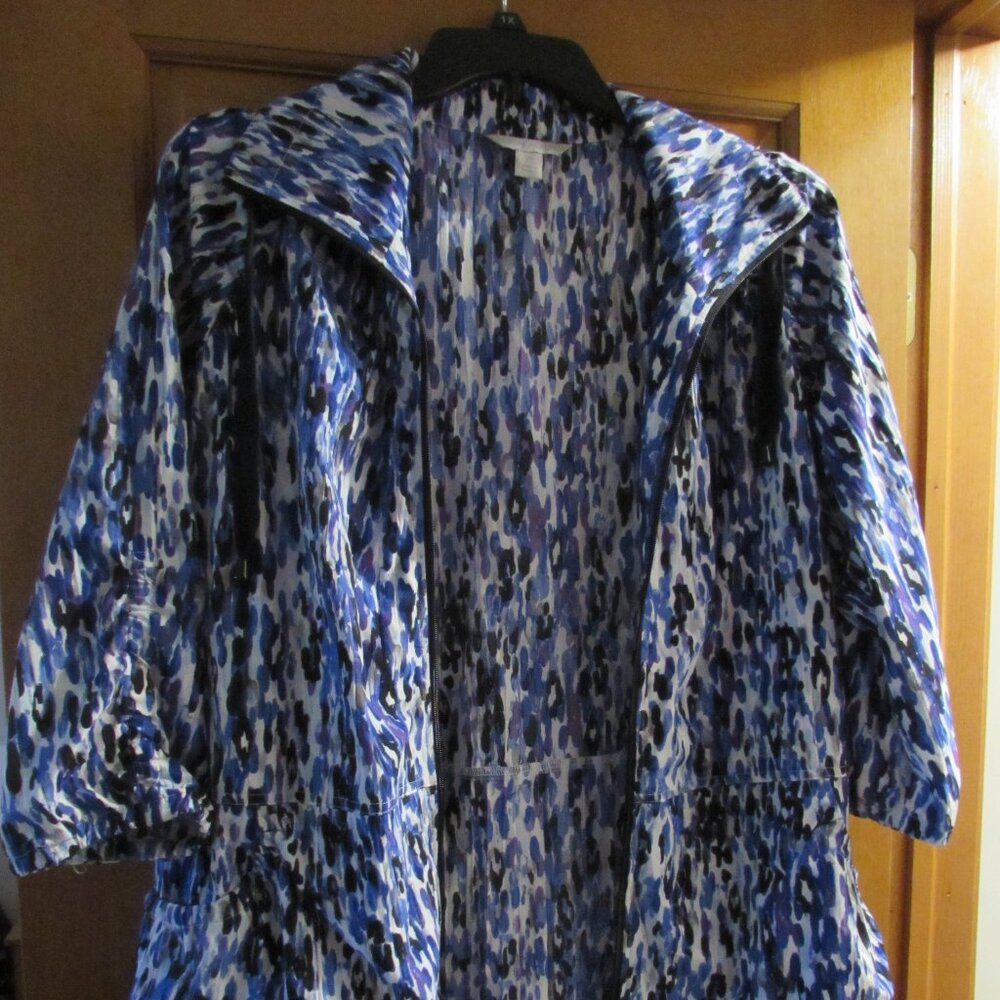 Artsy Activewear Zip Up Jacket Laura Ashley Size 2X
